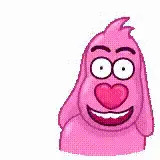 Pinkdog Says I Love You Baby – sticker memes meme GIF free download no watermark 2026