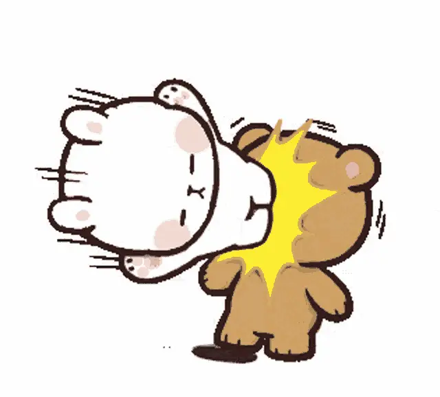 Milk and Mocha Bear Couple: Cute Waving