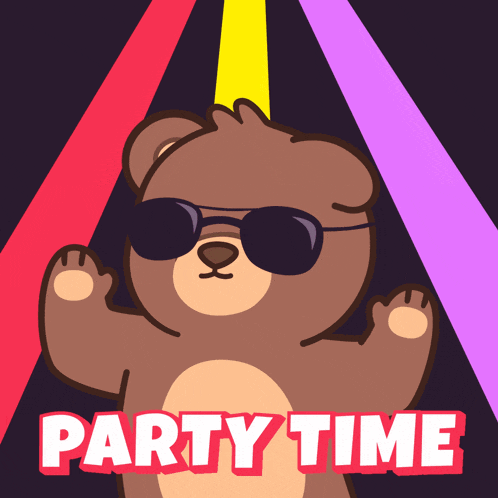 Dancing Bear Party Time Animation