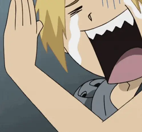 Edward Elric Crying in Distress