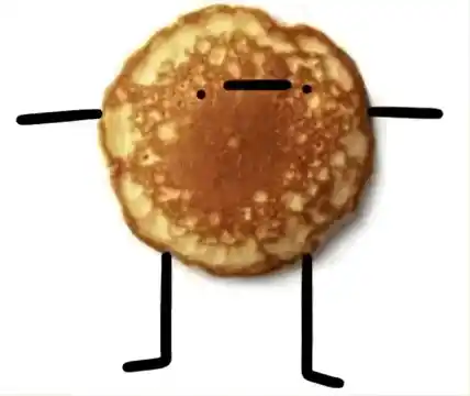 Pancake with Face and Legs