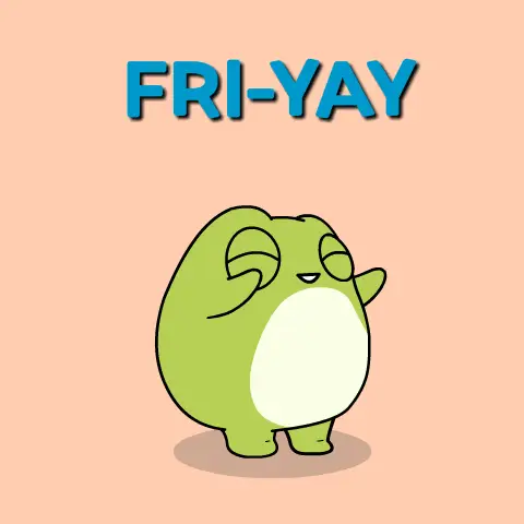 Happy Friday Friyay Frog Dance – free GIF download | meme platform | memes GIF