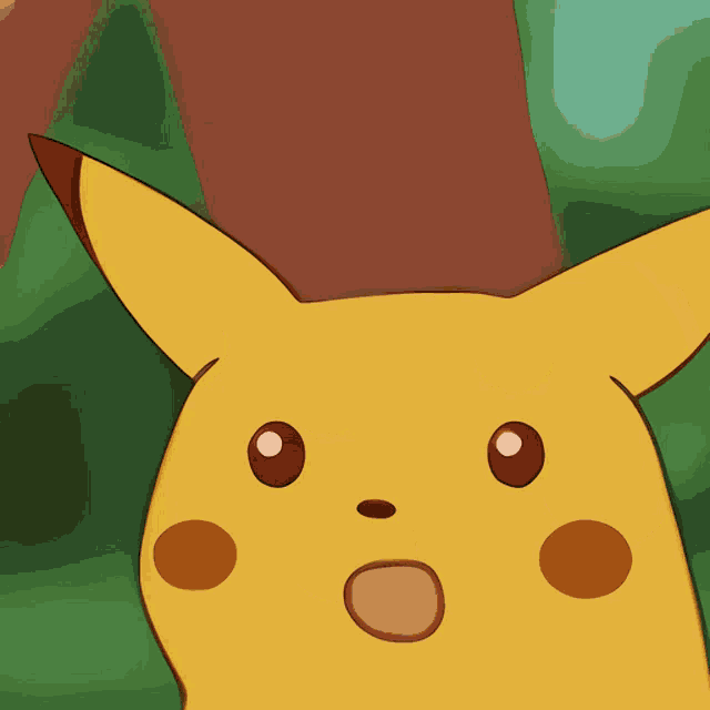 Pikachu Shocked Face Stunned - Surprised Meme