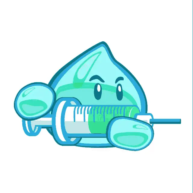 Vaccine Day: Water Drop with Syringe