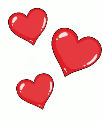 Three Red Hearts – free GIF download