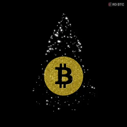 Sparkling Bitcoin Christmas Tree Animation