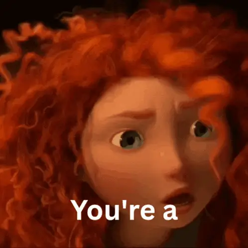 Merida as a Witch with 'You're a' Text