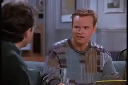 Puddy Talking to Jerry Seinfeld on Couch