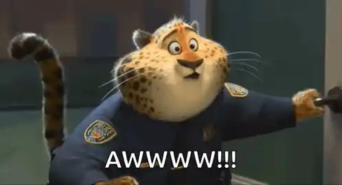 Officer Clawhauser's Adorable 'Awww' Moment