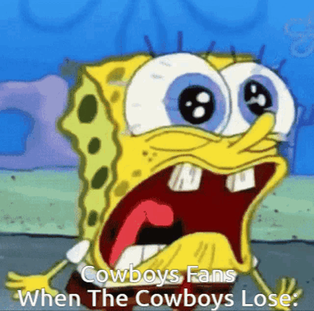 Spongebob Crying: Cowboys Lose, Cowboys Suck