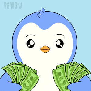 Pengu Pudgy Holding Money