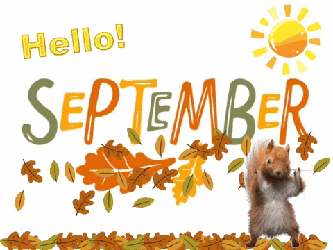 Hello September! Autumn Squirrel & Leaves