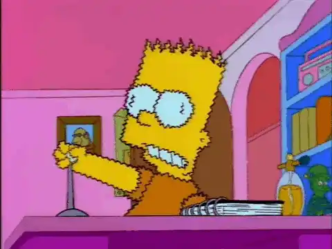 Bart Simpson's Shocked Reaction