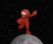 Elmo Dancing in Space