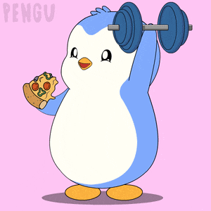 Pengu Pudgy: Pizza & Dumbbell Workout