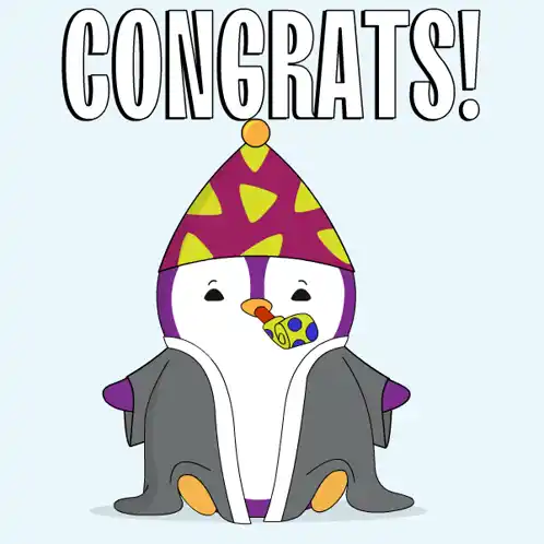Pudgy Penguin Says Congrats!