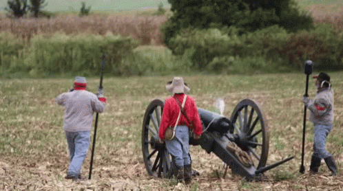 Confederate Cannon Firing Reenactment