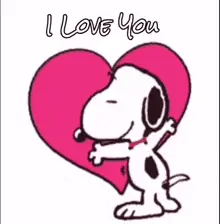 Snoopy I Love You Heart Hug