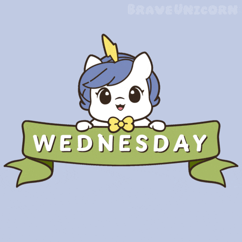 Happy Wednesday with Brave Unicorn