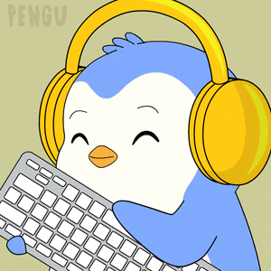 Happy Penguin Jamming with Keyboard