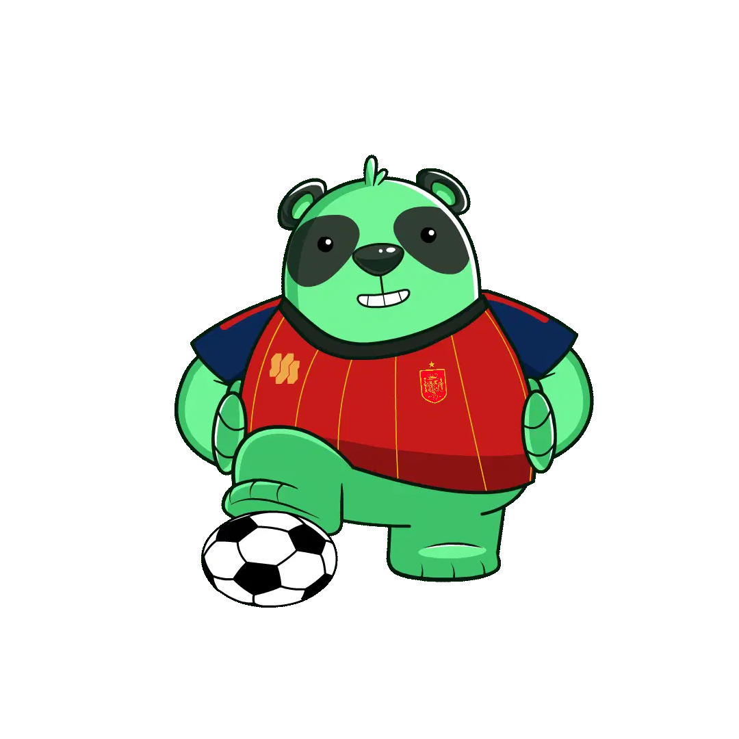 Green Panda Spain World Cup Quarter Finalist | FIFA World Cup Sticker