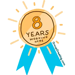 8 Years Award Sticker