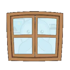 Pudgy Penguin Opening and Closing Window Sticker