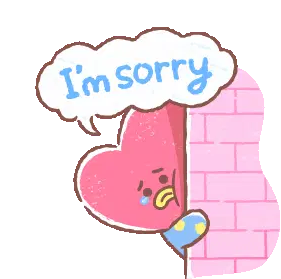 Tata BT21 I'm Sorry Sticker