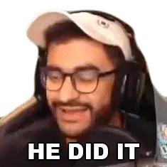Sain's 'He Did It' Reaction Streamer Sticker