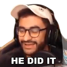 Sain's 'He Did It' Reaction Streamer Sticker