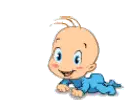Cute Baby Waving Bye Sticker