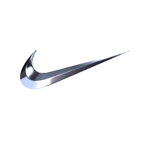 3D Metallic Nike Swoosh Logo