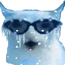 Icy Chills Cat Sticker