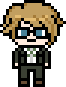 Byakuya Togami Pixel Art: Wtf Erm Sticker