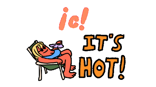 Icoño! It's Hot! Summer Sticker