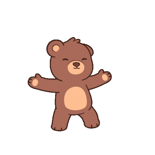Cute Bears Cuddling and Hugging Sticker