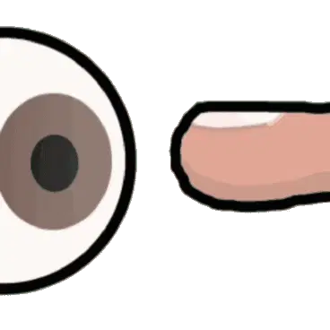 Funny Cartoon Eyepoke Sticker