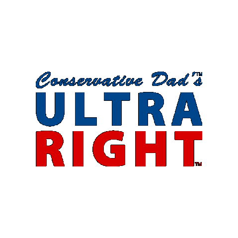 Conservative Dad's Ultra Right Beer Logo Sticker