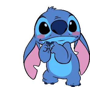 Stitch Cute Shy Love Animated Sticker