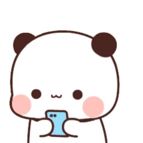 Bubu Shy Panda with Phone Sticker