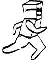 FBI Agent Running Drawing Sticker