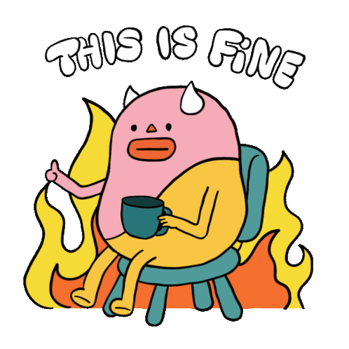 Monkiddo in Flames: This is Fine Meme
