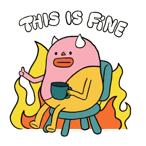 Monkiddo in Flames: This is Fine Meme