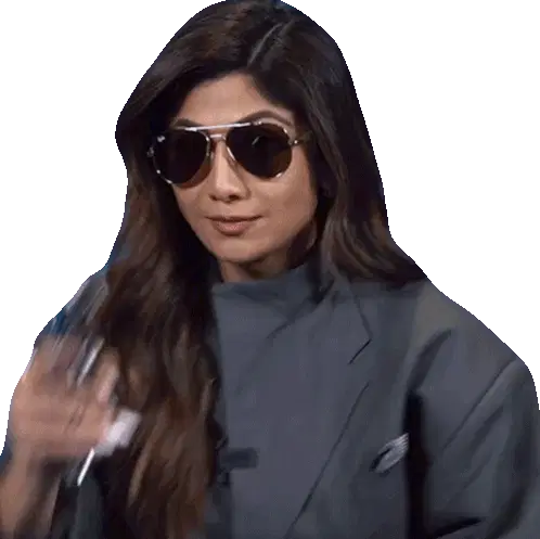 Shilpa Shetty Shooting Gun Pew Pew Sticker