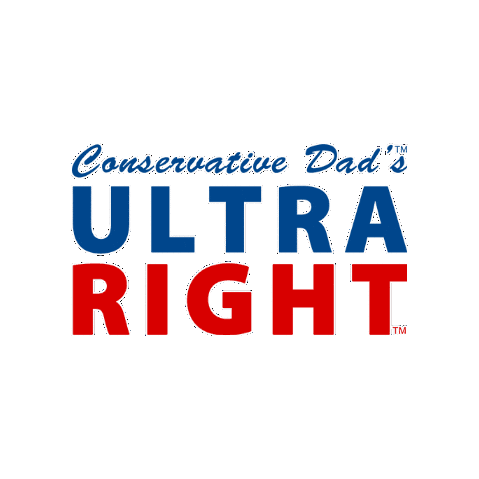 Conservative Dad's Ultra Right Beer Logo Sticker