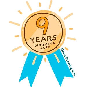 9 Years Award Sticker