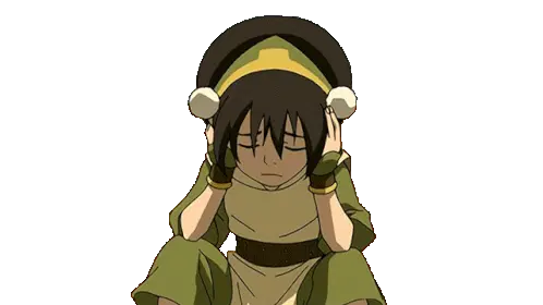 Toph Headshake Avatar The Last Airbender Sticker