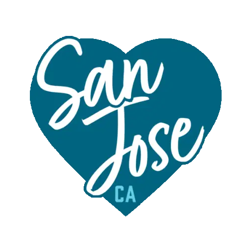 San Jose CA Love Heart Sticker