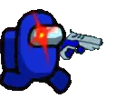 Amongsuskiller: Blue Among Us with Gun