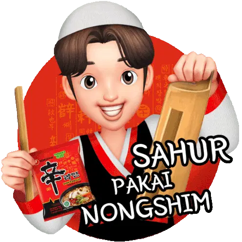 Nongshim Sahur Lebaran Sticker
